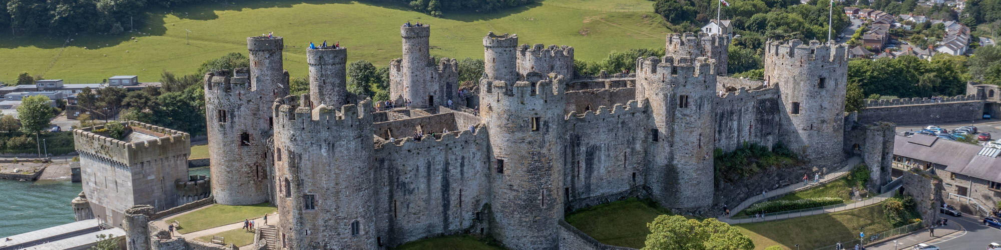 Conwy Castle Drone