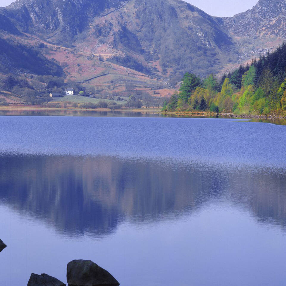 Local Area Llyn Lake Crafnant Conwy Valleynear Trefriw North Wales Large